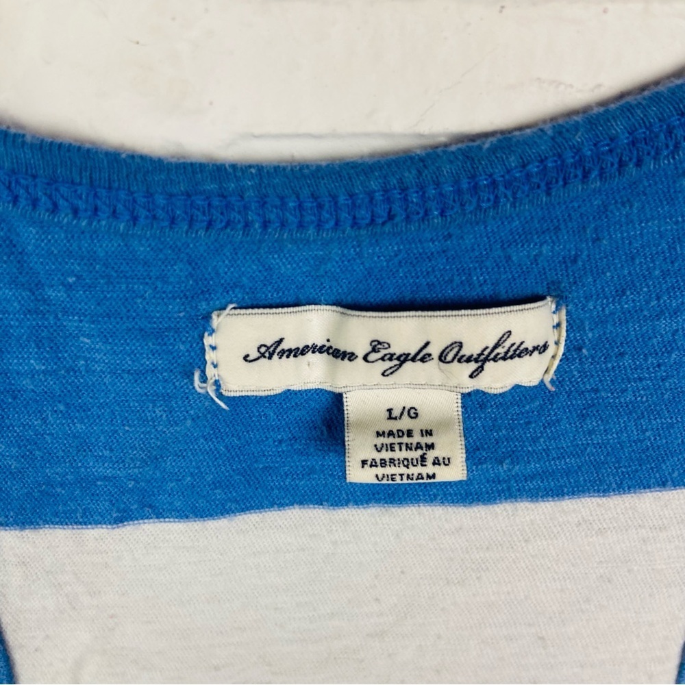 American Eagle Outfitters Blue and White Striped cotton Tank Top size large - Picture 7 of 12